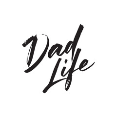 Stylish calligraphy text logo Dad Life