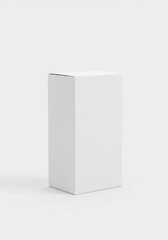 Fototapeta premium Blank white box on neutral background for packaging presentation 