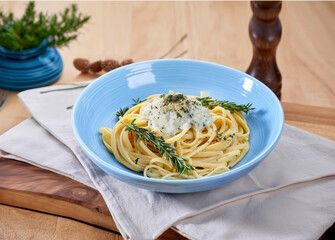 pasta with pesto sauce