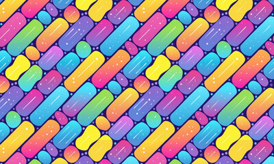 Vibrant Rounded Shapes & Dots: Seamless Modern Background