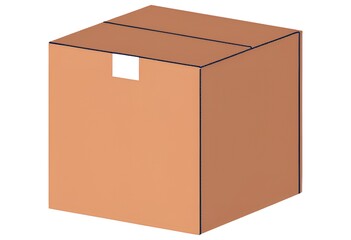 Plain brown cardboard box on a white background, commonly used for packaging, shipping, moving, or storage&mdash;open and ready for use