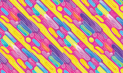 Soft Rainbow Dashes: Abstract Geometric Background