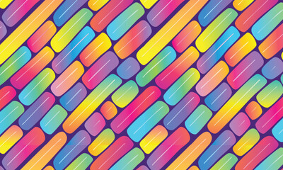 Gradient Pills and Dots: Playful Seamless Background