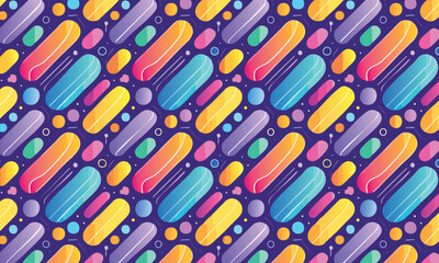 Colorful Candy Capsules: Abstract Geometric Pattern