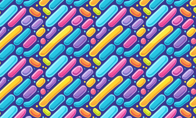 Colorful Candy Capsules: Abstract Geometric Pattern