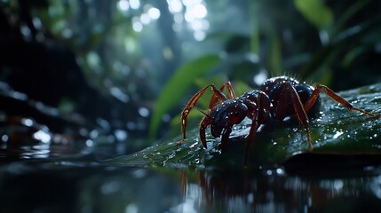 Giant Ant in Rainforest: A Macro Photography Masterpiece