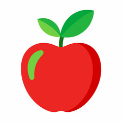 Apple fruit vector icon on white background	