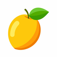 Mango fruit vector icon on white background	