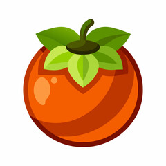 Persimmon vector icon on white background	