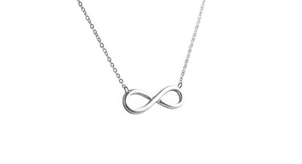 Silver infinity necklace
