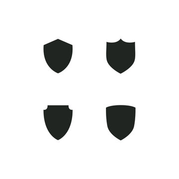Shield icon vector stock image.