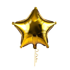 Star shaped gold balloon