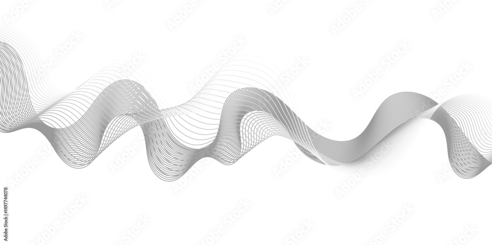 Poster abstract frequency sound wave lines and twisted curve lines background. digital frequency track equa