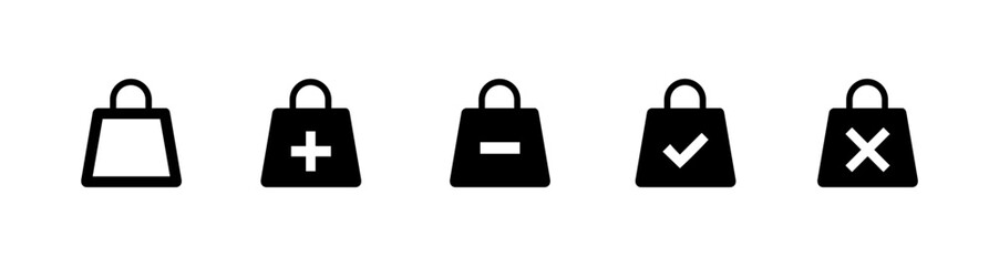 shopping bag vector icon on black colour