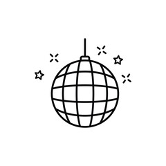 mirror disco ball icon vector. party symbol illustration logo