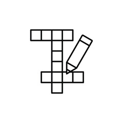 crossword icon vector symbol illustration logo