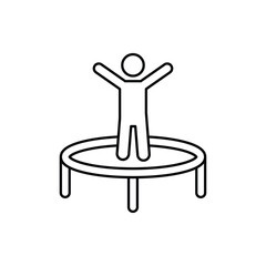 Jumping trampoline icon vector Symbol illustration logo