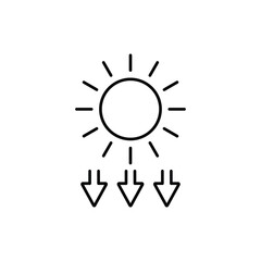 sun icon vector. weather icon Symbol illustration logo