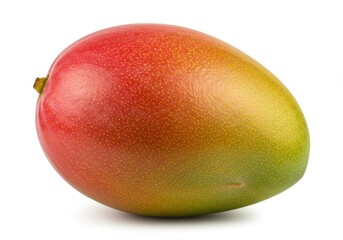 Single Ripe Mango Fruit Isolated on White Background