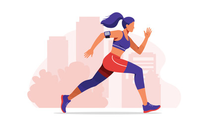 Running Woman Illustration