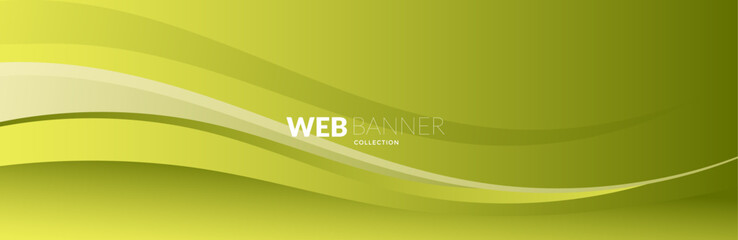 Obraz premium Abstract green background with waves