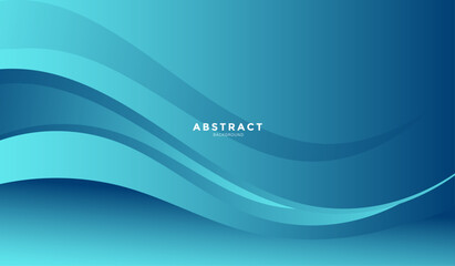 Abstract blue wave background, Blue web banner
