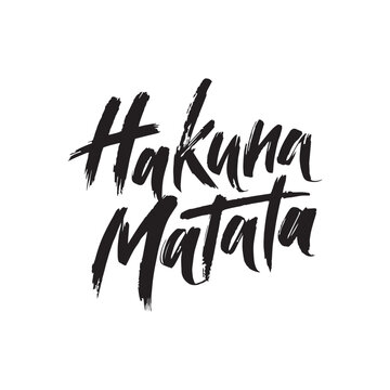 Stylish calligraphy text logo Hakuna Matata