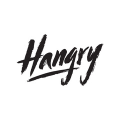Stylish calligraphy text logo Hangry