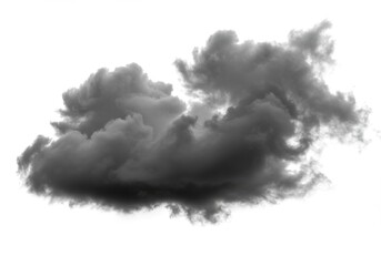 Dark Storm Cloud Isolated on White Background