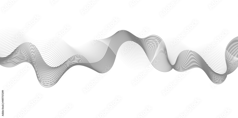 Poster abstract frequency sound wave lines and twisted curve lines background. digital frequency track equa