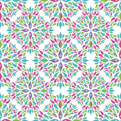 colorful tribal ethnic elegant floral  mandala motif seamless pattern for wallpaper, wrapping and tile