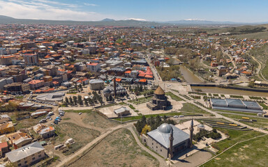 Obraz premium Aerial view of Kars, a historic city in eastern Turkey