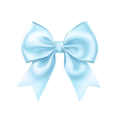 Naklejka premium blue bow on white background