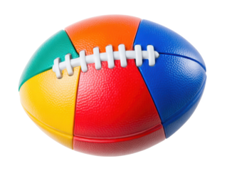 Colorful Rugby Ball A Fun and Vibrant Sporting Image