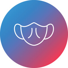 Mask Line Gradient Circle Background Icon