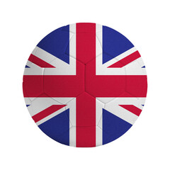 Obraz premium Soccer ball with flag of United Kingdom