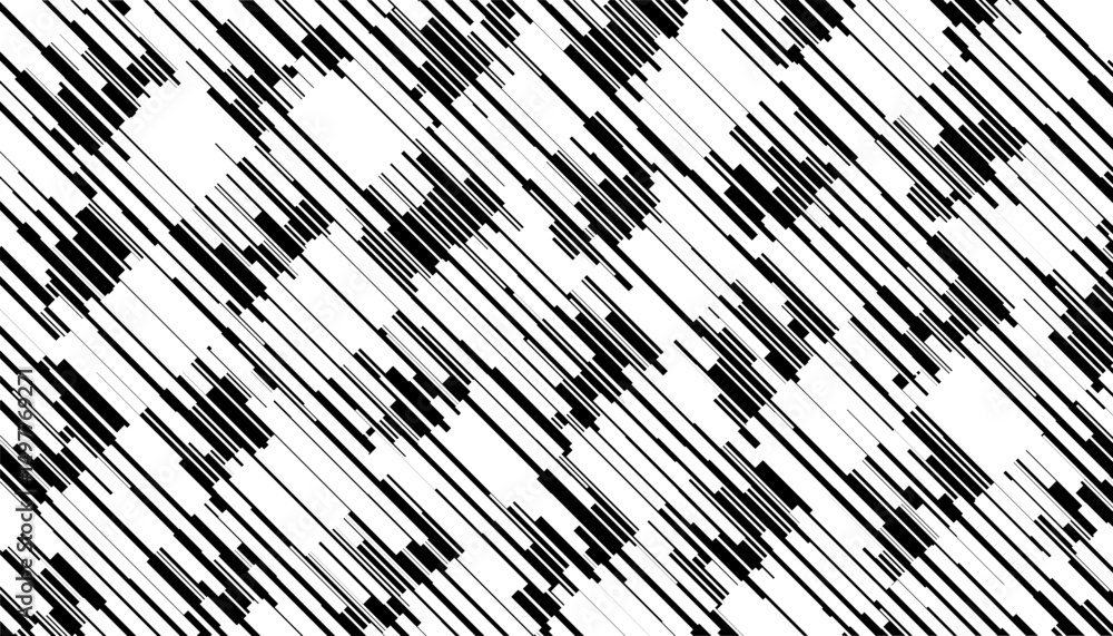 Poster black and white abstract geometric pattern with diagonal lines effect for modern background or desig