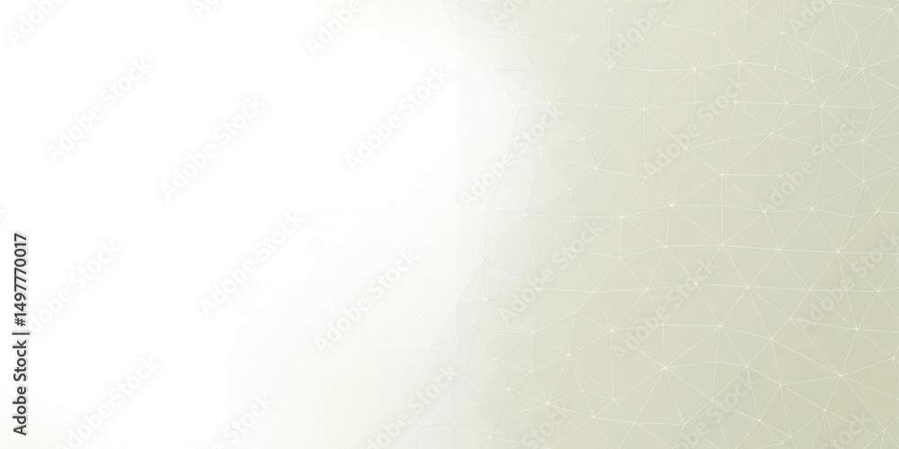Poster abstract pale green geometric background with white lines and network pattern