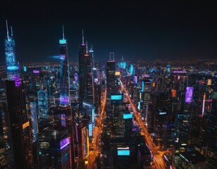 Obraz premium Neon Metropolis