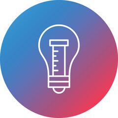 Bulb Line Gradient Circle Background Icon