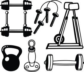 set of keys silhouettes