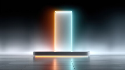 Futuristic Neon Light Display with Sleek Design