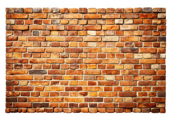  old brick wall on white background, PNG