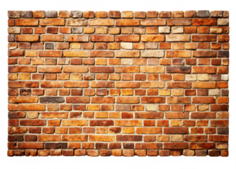  old brick wall on white background, PNG