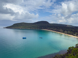 Breathtaking View from Lazy Beach Viewpoint on Koh Rong Sanloem, Cambodia..