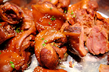 braised pig trotters, Chinese food
