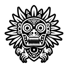 A solid style icon of ahuizotl