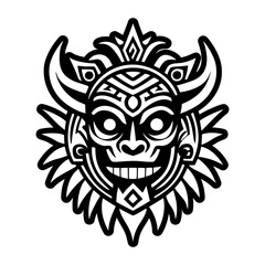 Obraz premium Mexican god icon in filled style