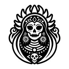 Mexican spirit icon in solid style