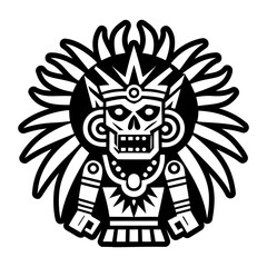 War god icon in solid style